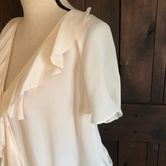 $SOLD$ JOIE ✨Ulani Ruffle Silk Wrap Blouse - Picture 4 of 8